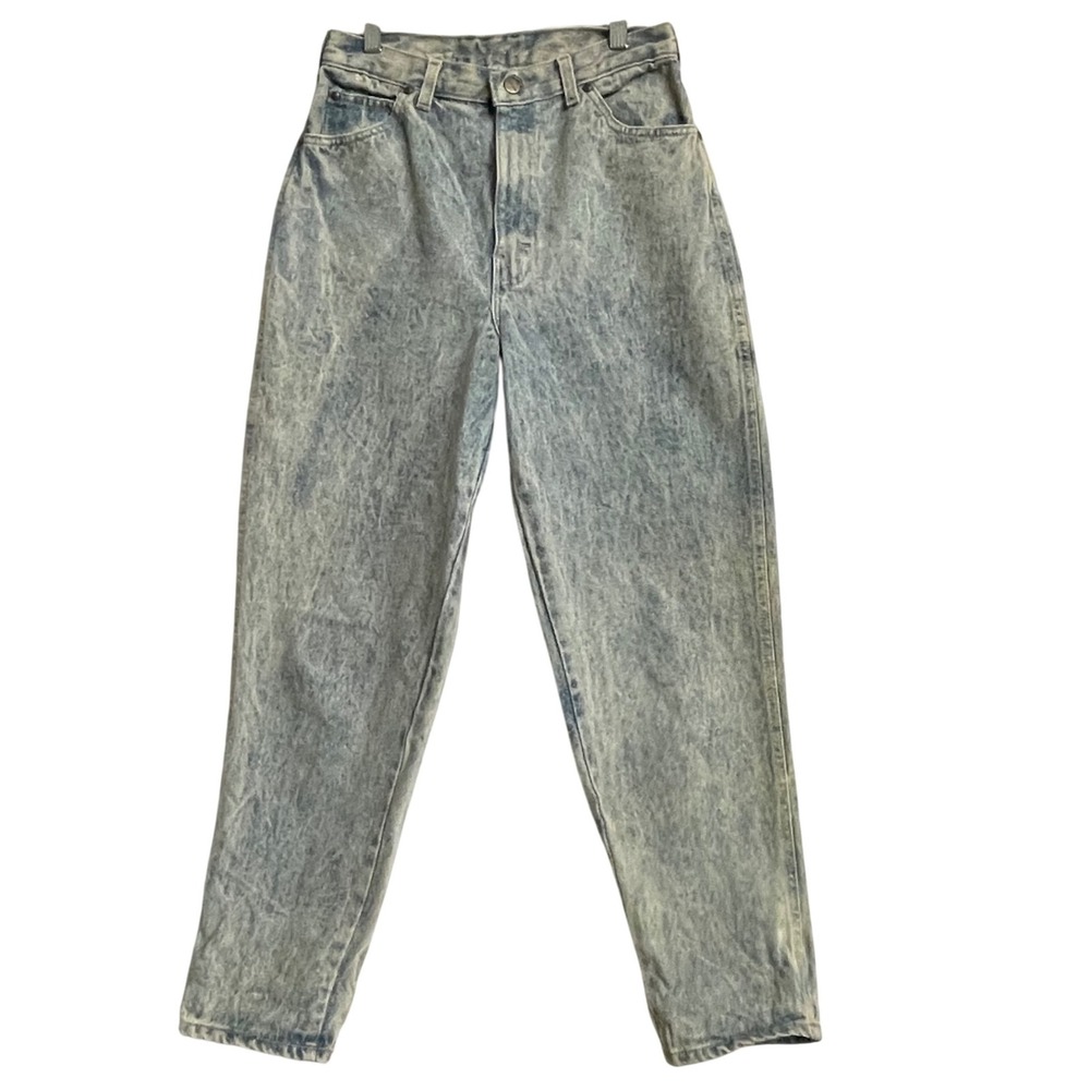 VTG PS Gitano High Rise‎ Acid Wash Tapered Jeans Size 28" Short Made in Jamaica